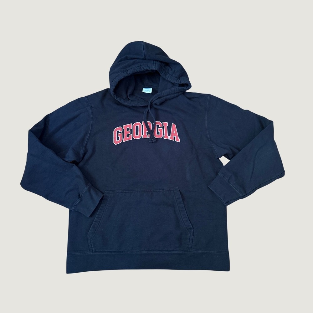 Port & Company Hoodie Women Black Georgia Graphic Pullover SIZE M